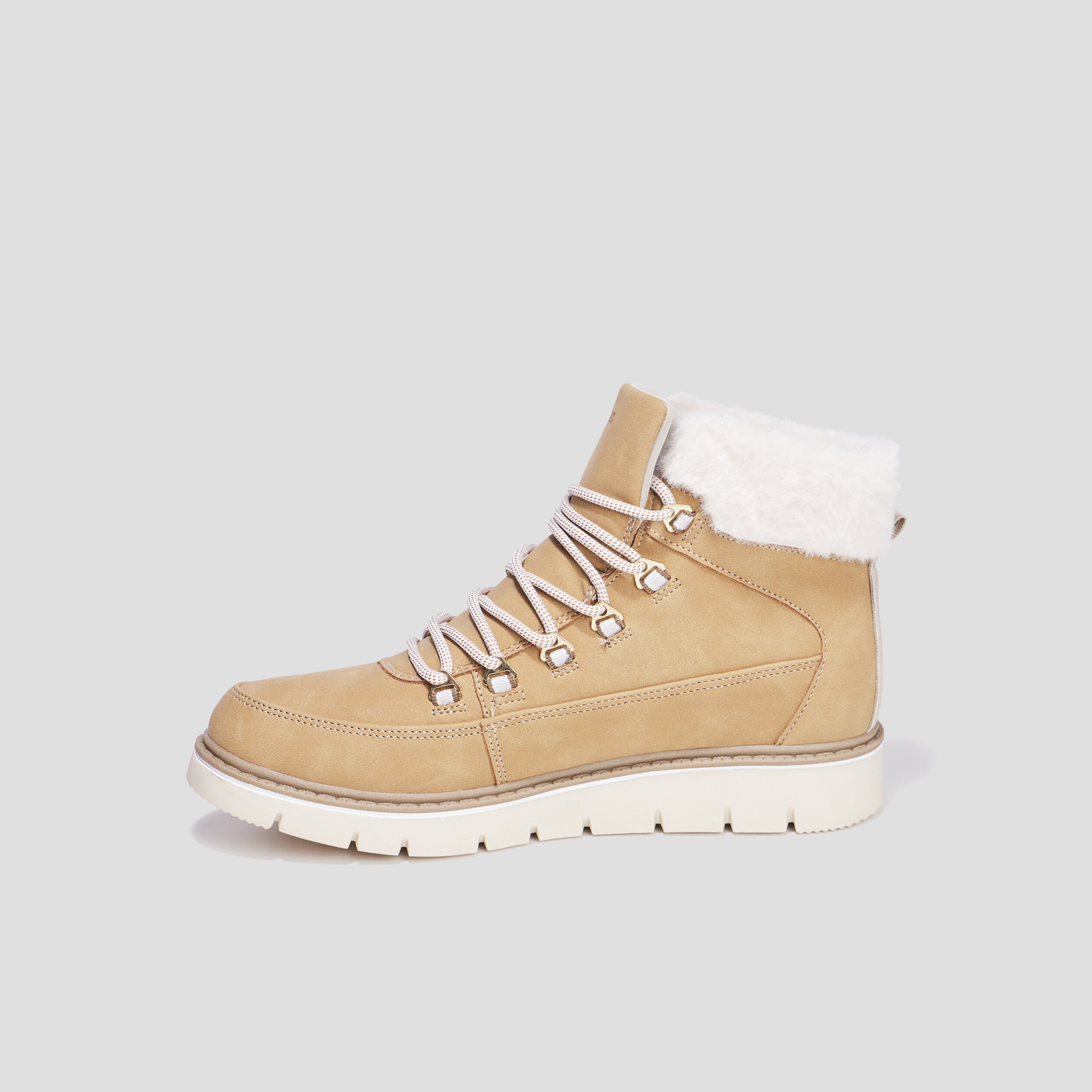 Bottines fourrées à lacets Trappeur sable femme | La Halle
