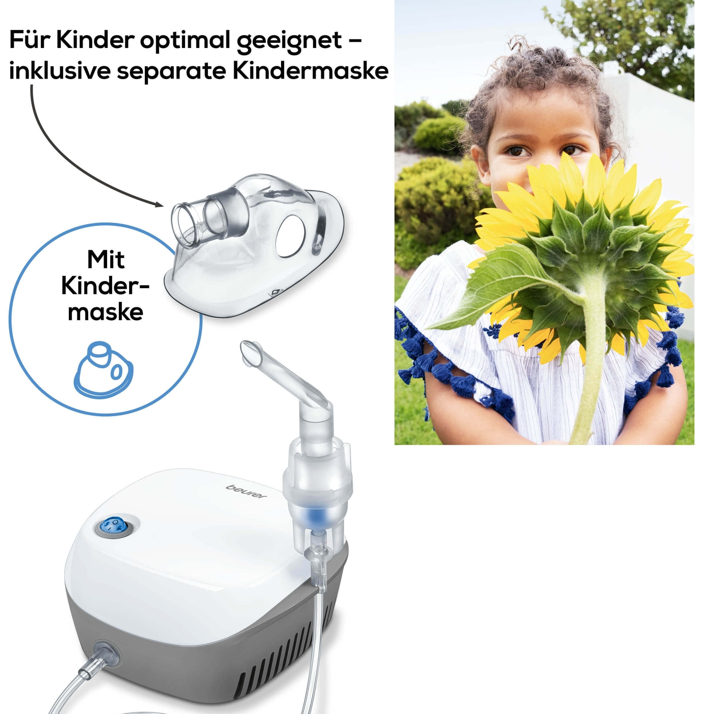 Beurer Inhalator IH 18-Ideal bei Erkältung, Asthma und Atemwegserkrankungen