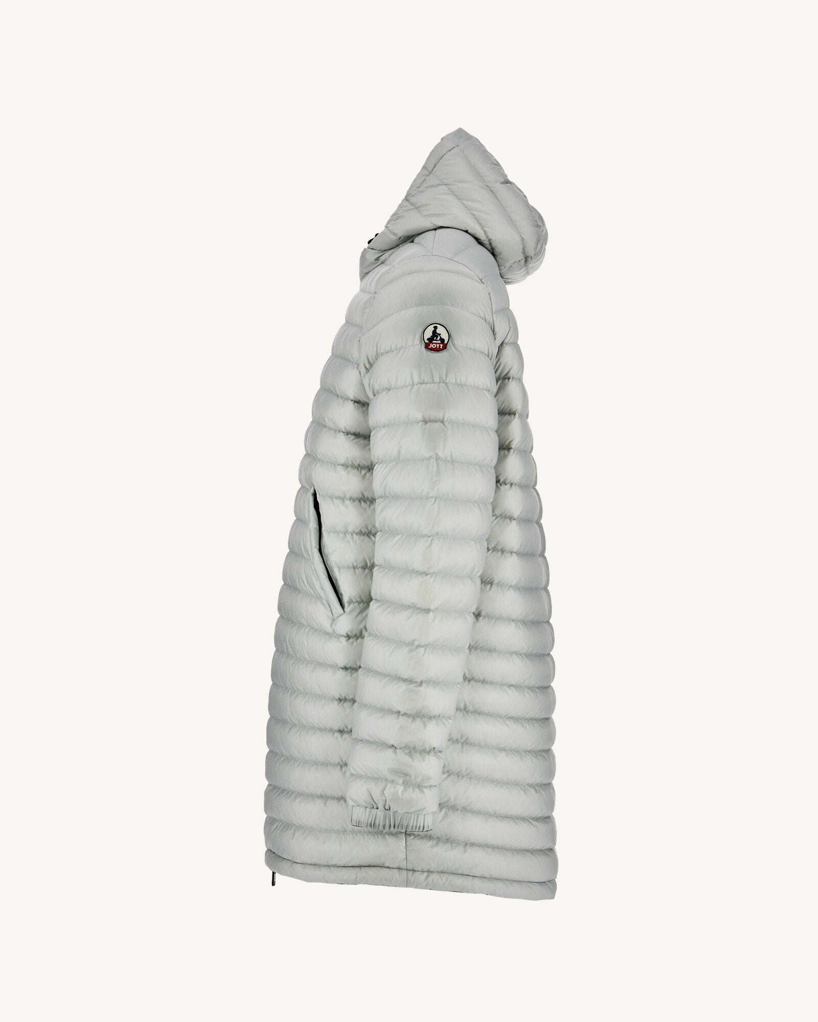 Doudoune longue réversible à capuche Noir/Gris clair Amsterdam
