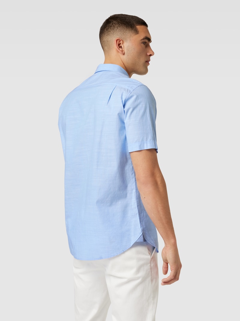 Freizeithemd mit Strukturmuster in bleu