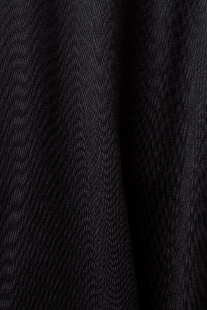 Baumwoll-T-Shirt mit Logo und Stehkragen