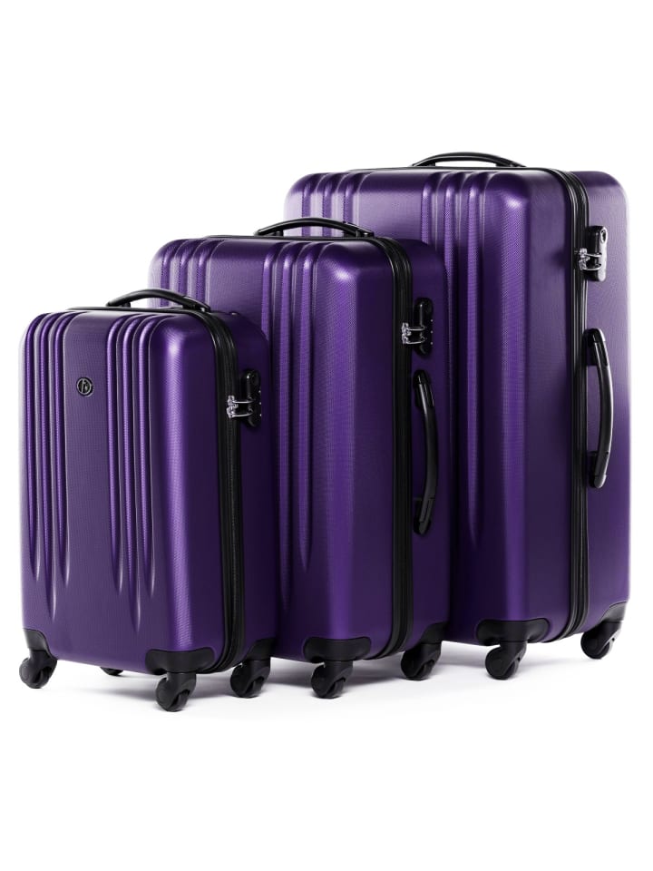 FERGÉ Kofferset Hartschale 3-teilig Hartschale 3 teilig Koffer Set Marseille in lila günstig kaufen onesize
