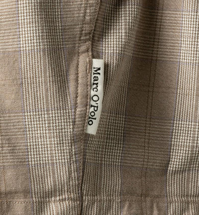Marc O'Polo, Overshirt, Bio Baumwolle, beige kariert