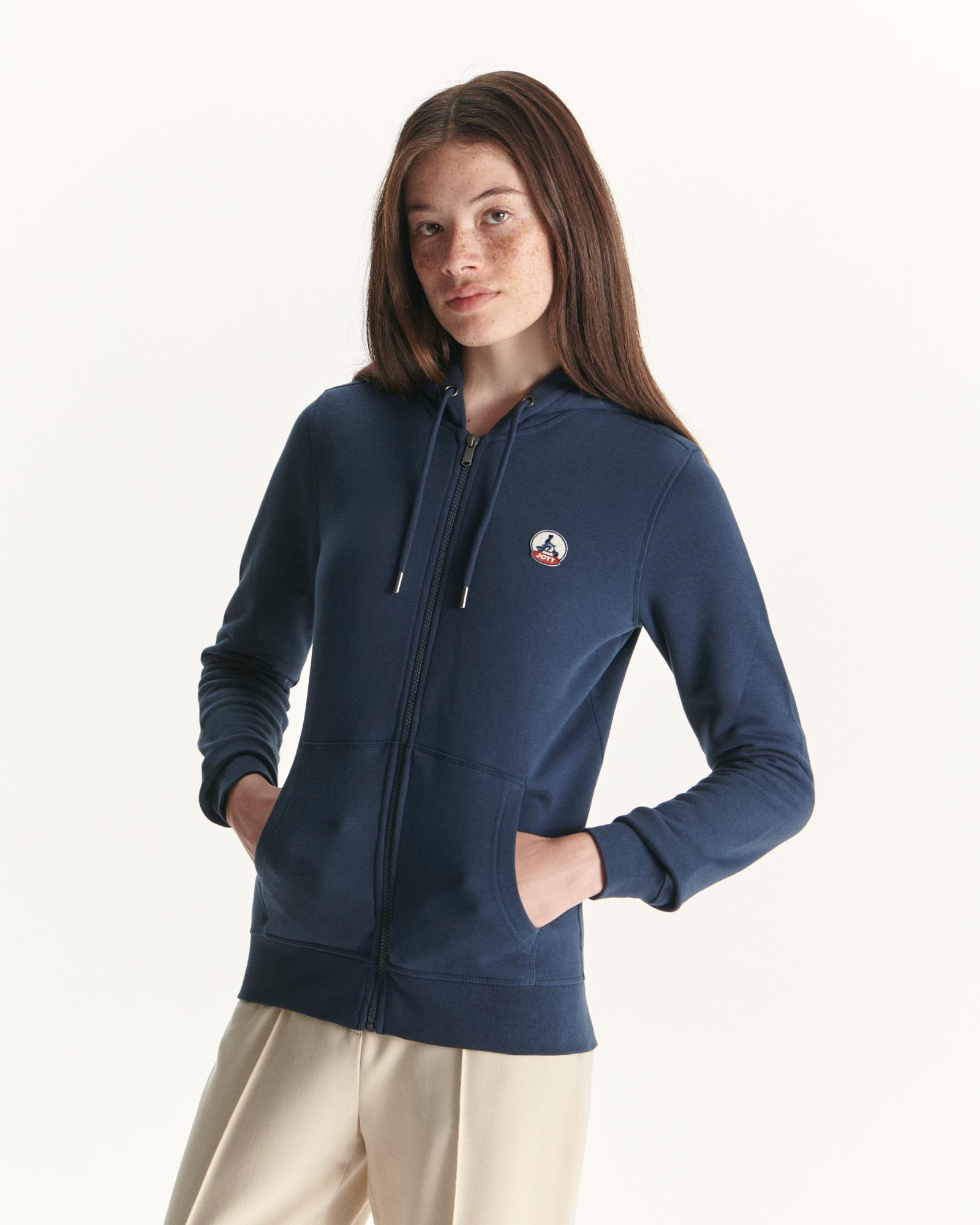 Sweat à capuche femme en coton biologique Marine Oaxaca