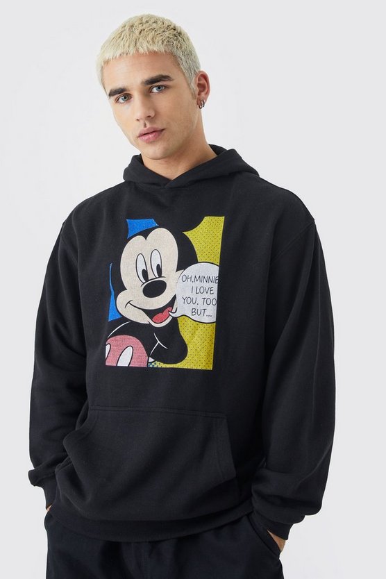 Oversize Hoodie mit lizenziertem Mickey Mouse Love Print