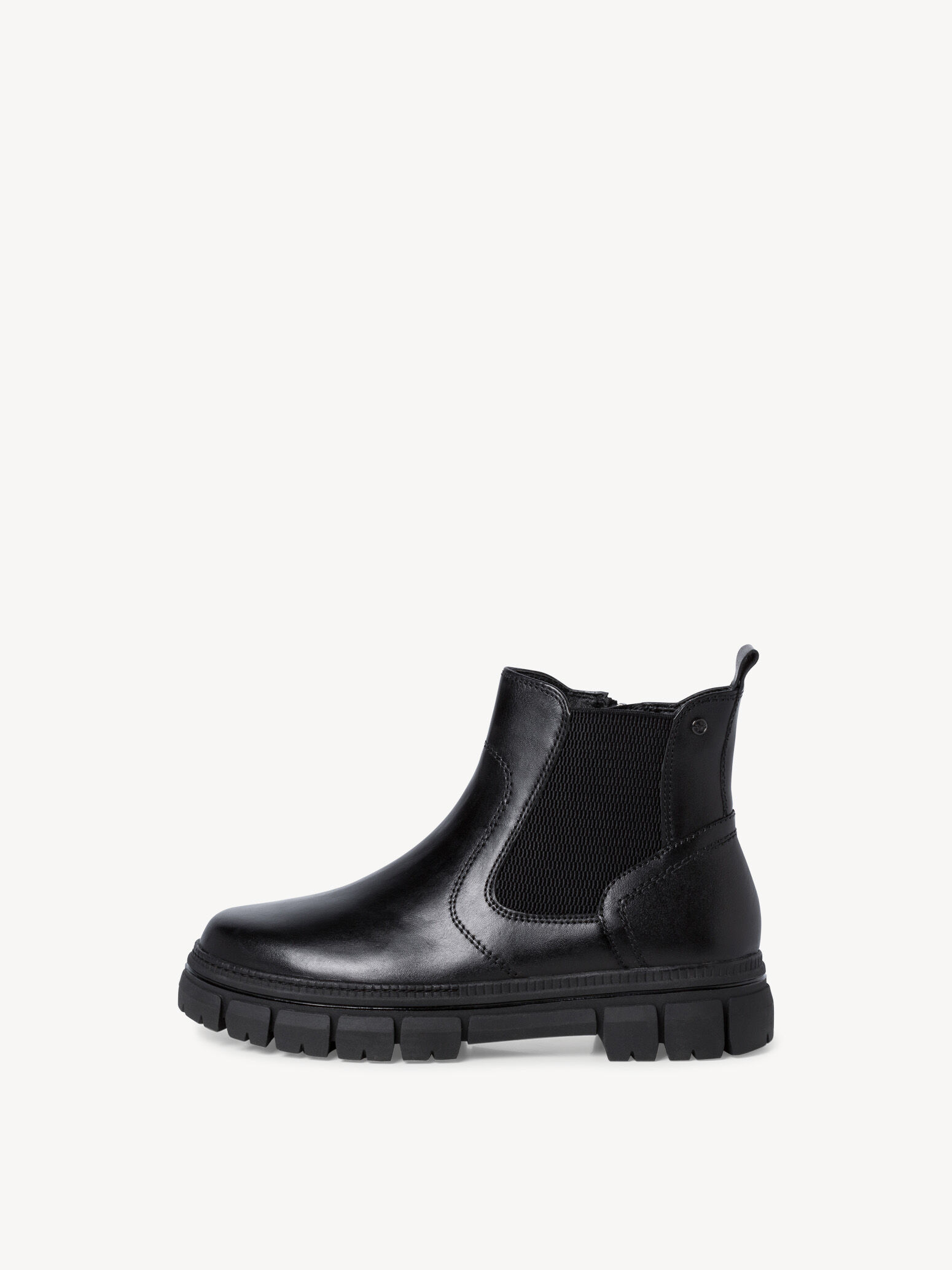 Bottine Chelsea en cuir - noir