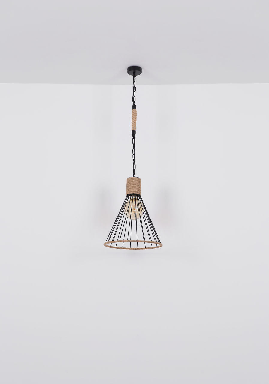 Globo Lighting - HALIA - Hängeleuchte Metall schwarz matt, 1x E27