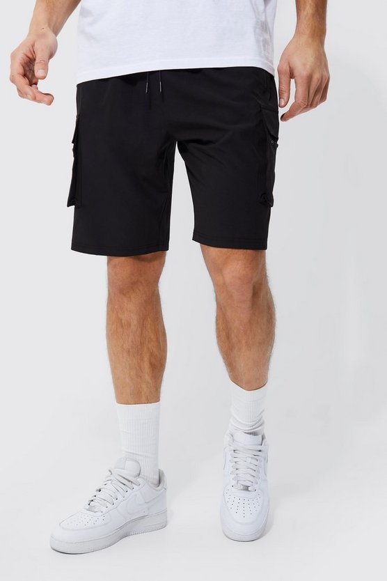 Tall Cargo-Shorts mit 4-Way Stretch und elastischem Bund