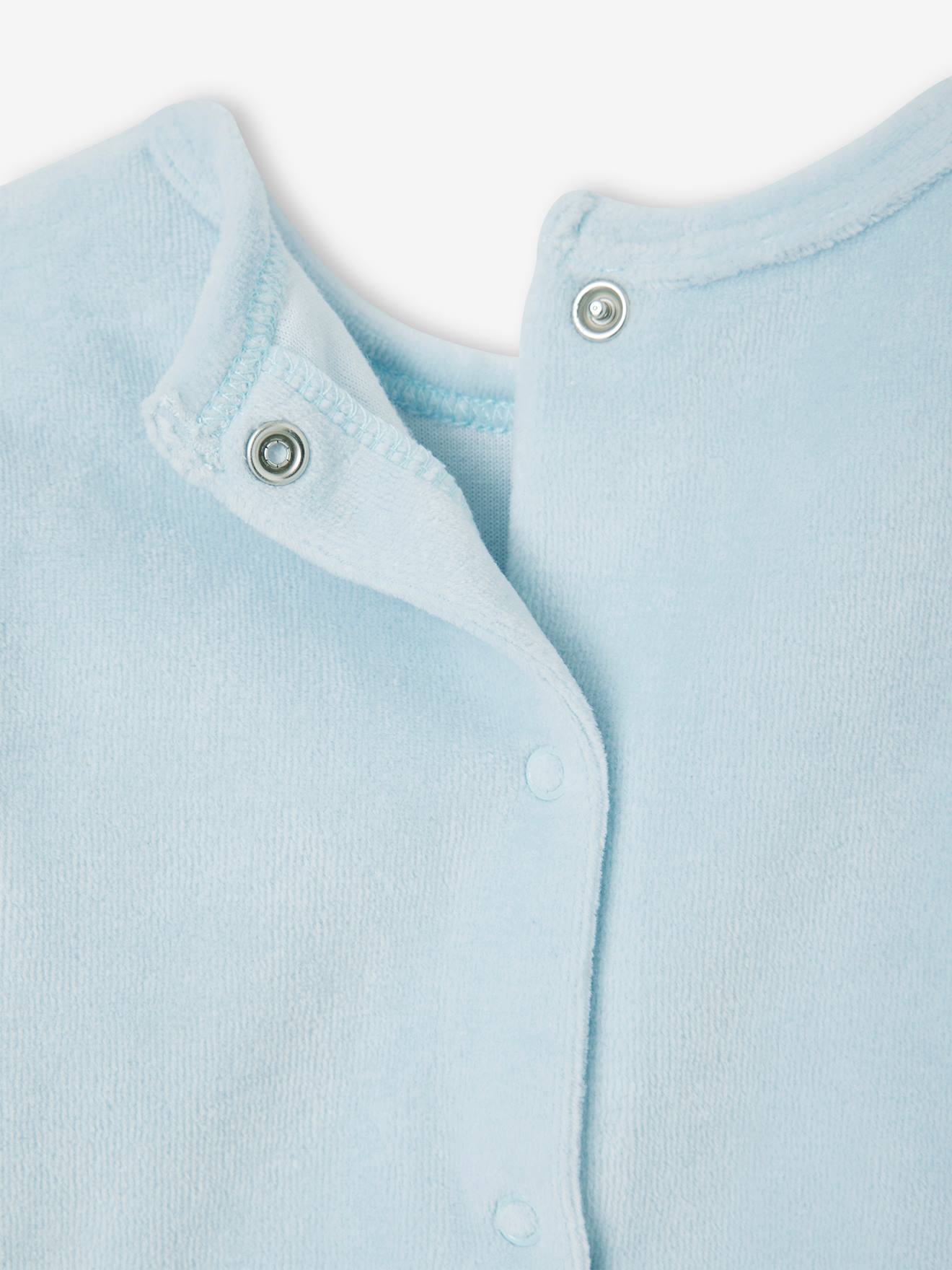 Lot de 3 dors-bien bébé en velours BASICS vert de gris