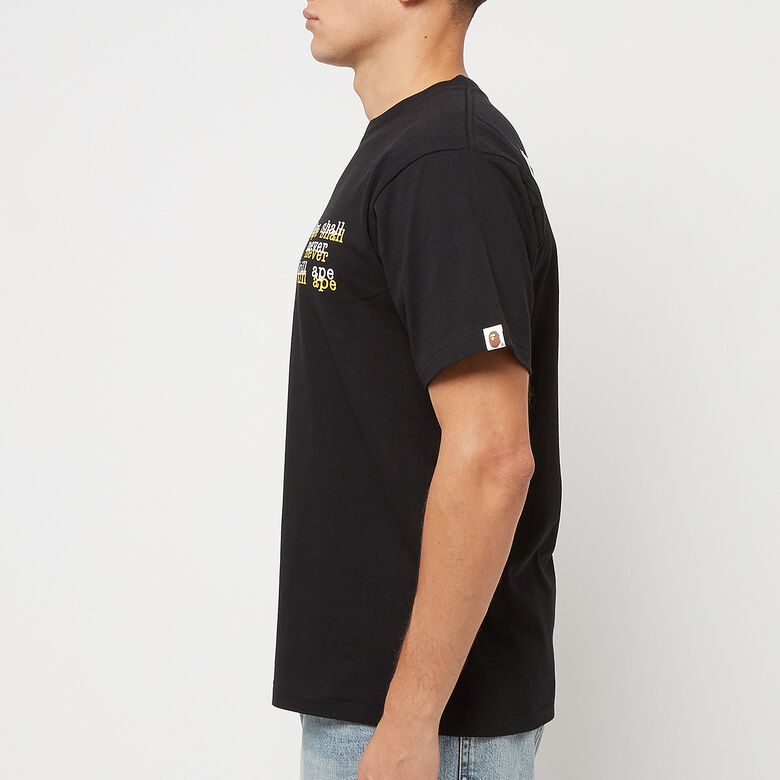 A Bathing Ape Bape Graffiti Check Ape Head Tee M black x white