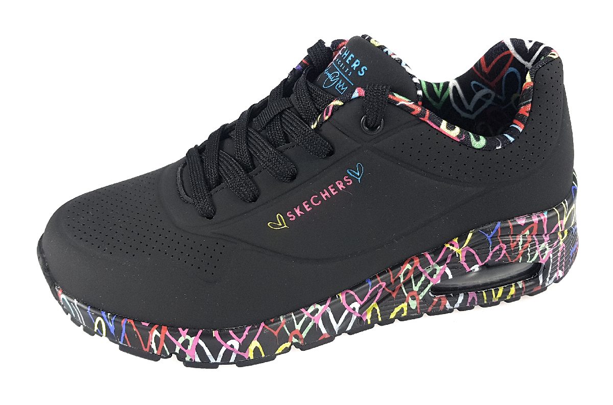 Skechers Uno - Loving Love 155506 Schwarz BBK Black