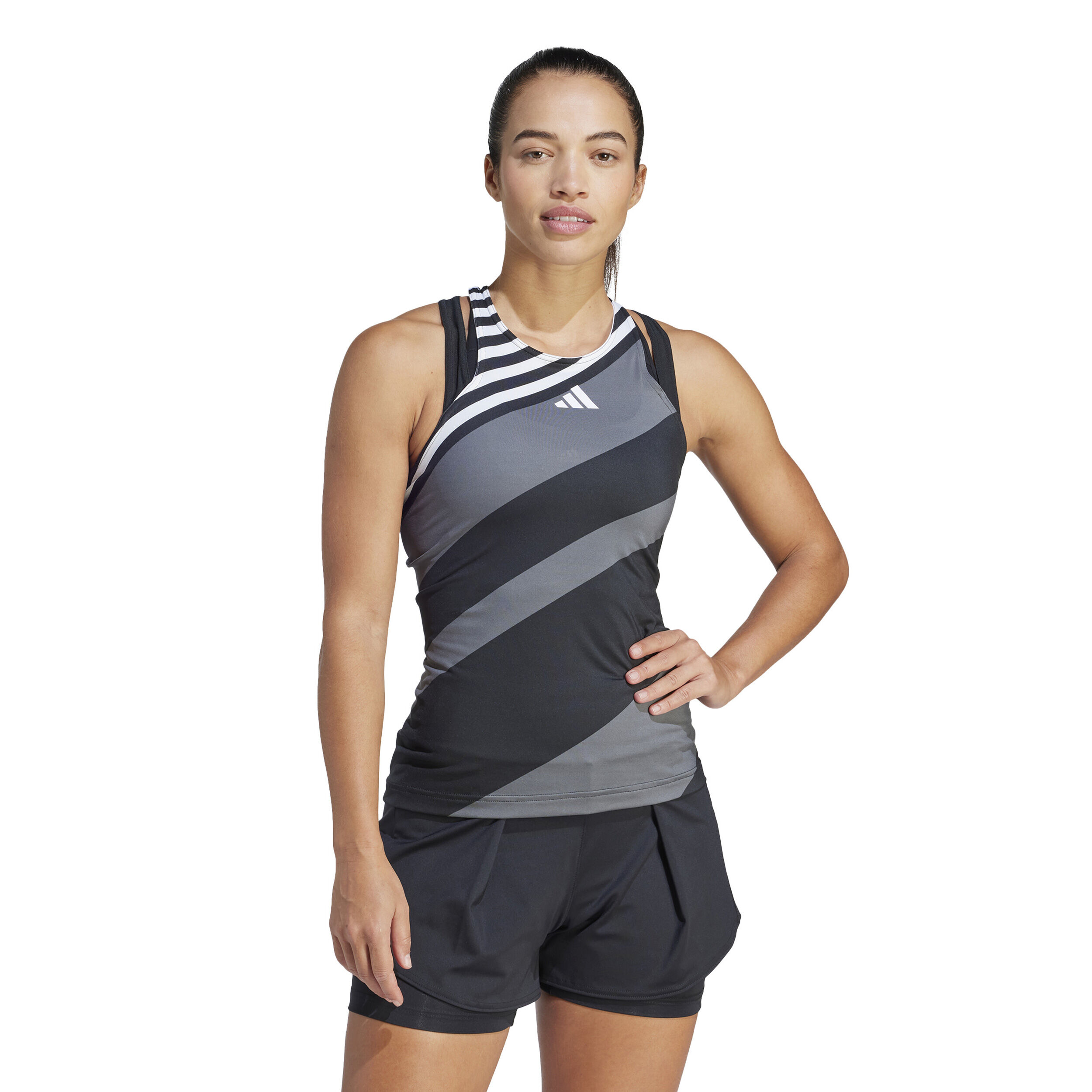Pro Y-Tank Tank-Top Damen - Schwarz, Mehrfarbig