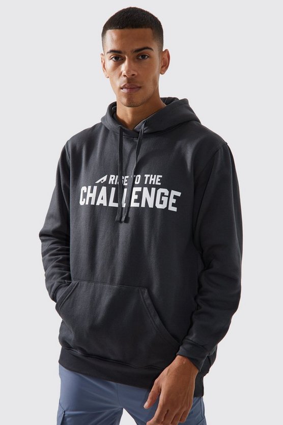 Active Oversize Hoodie mit Rise to the Challenge Print