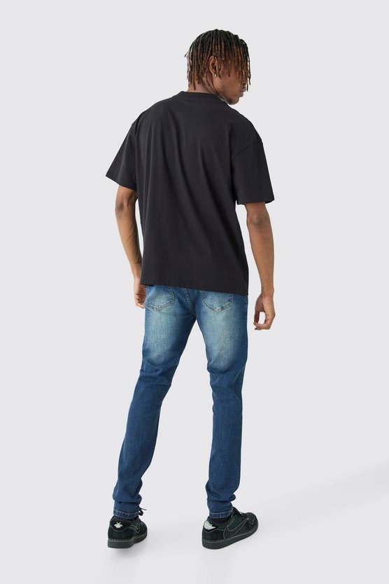 Tall Skinny Stretch Jeans in Antikblau