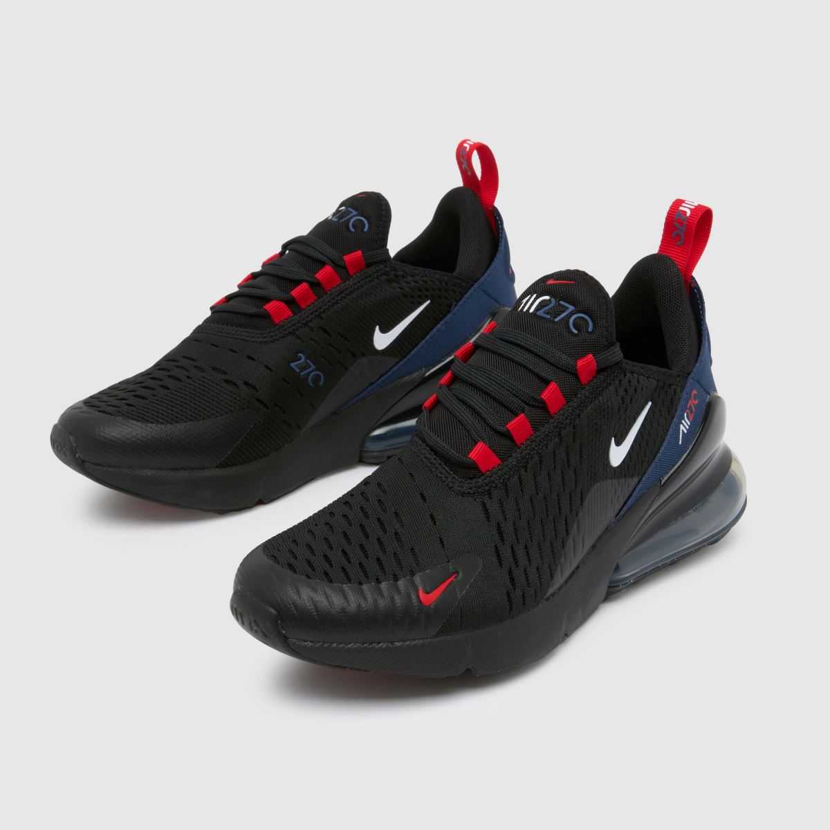 Nike svarta och marinblå Air Max 270 ungdomsskor