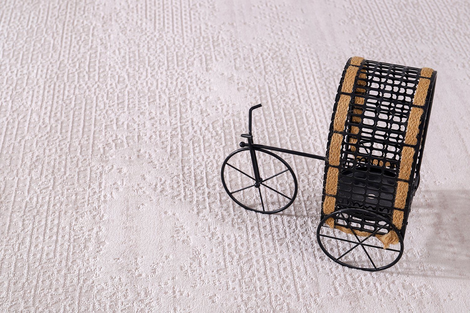 Designteppich Wohnzimmer Designer Teppich Abstrakte Musterung Modern Kurzflor Cream, Carpetilla, Rechtetig, Höhe: 13 mm, Wohnzimmer, Schlafezimmer, kinderzimmeer, Esszimmer, kurzfloor