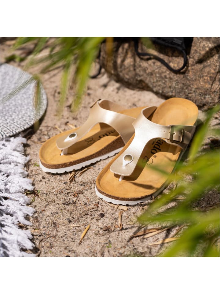 palado Zehentrenner in Metallic Matt Cream günstig kaufen