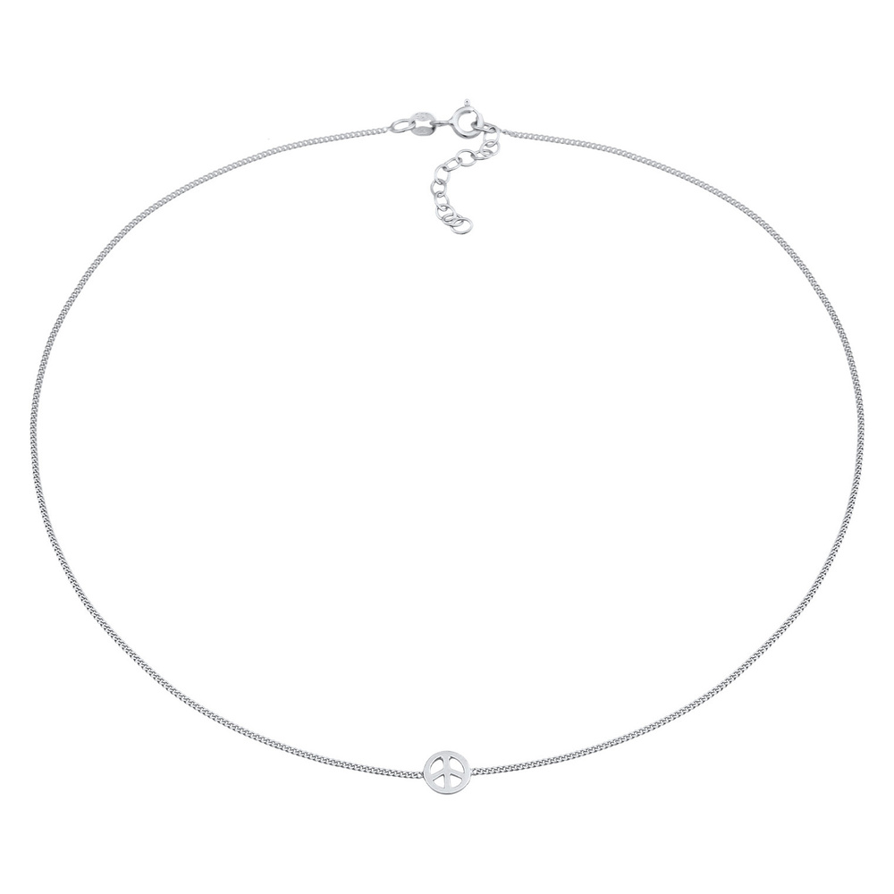 Elli Elli Collier Femmes Choker Paix Symbol Basique en argent sterling 925 collier