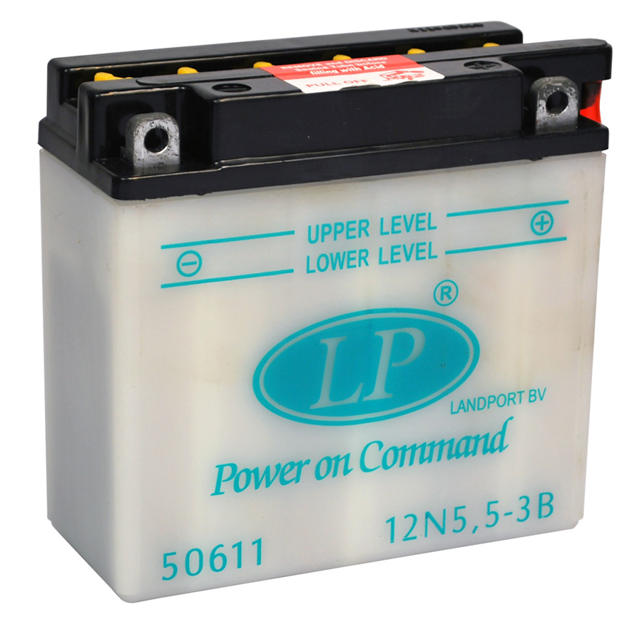 Landport 12N5.5-3B Motorrad Batterie, 12 V 5,5 AH - ATU