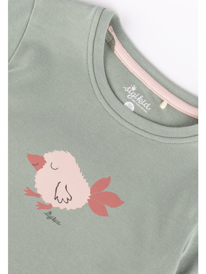Sigikid Pyjama Kinder Schlafanzug in grün/weiß günstig kaufen