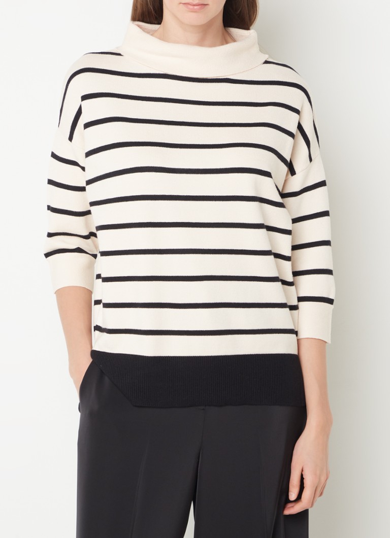 Tricou Phase Eight Salima, tricotat fin, cu model în dungi.