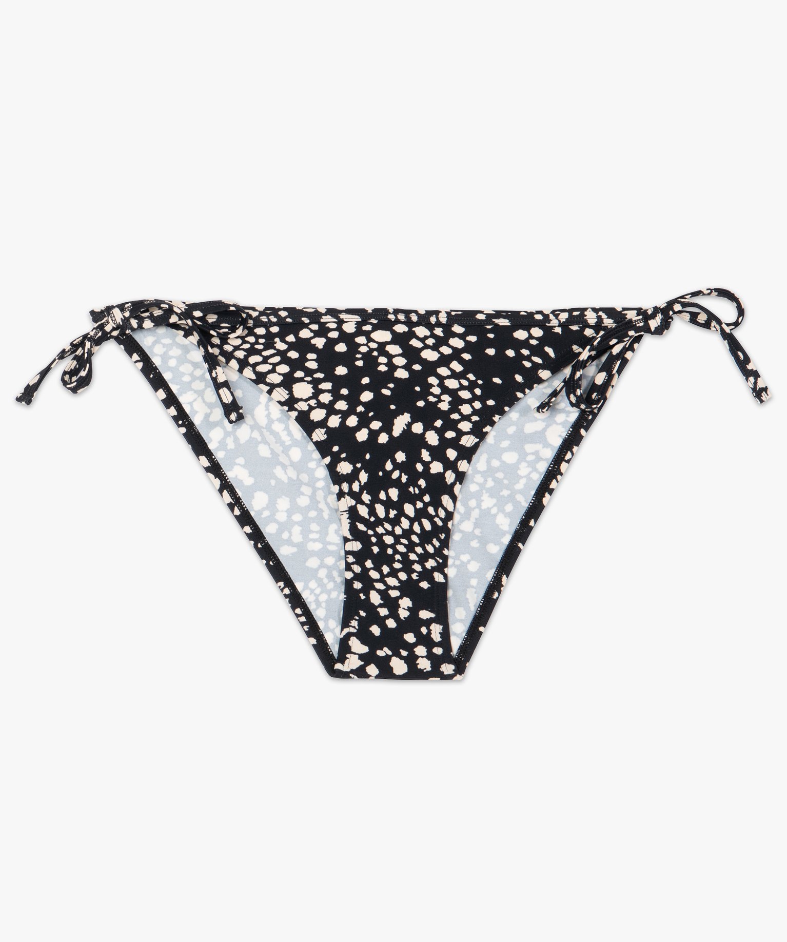 Bas de maillot de bain femme forme slip avec liens imprime | GEMO
