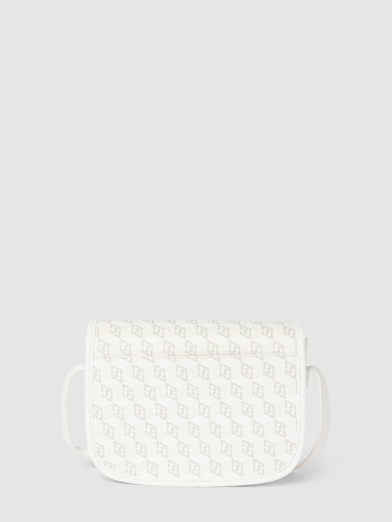 Umhängetasche mit Allover-Print in weiß
