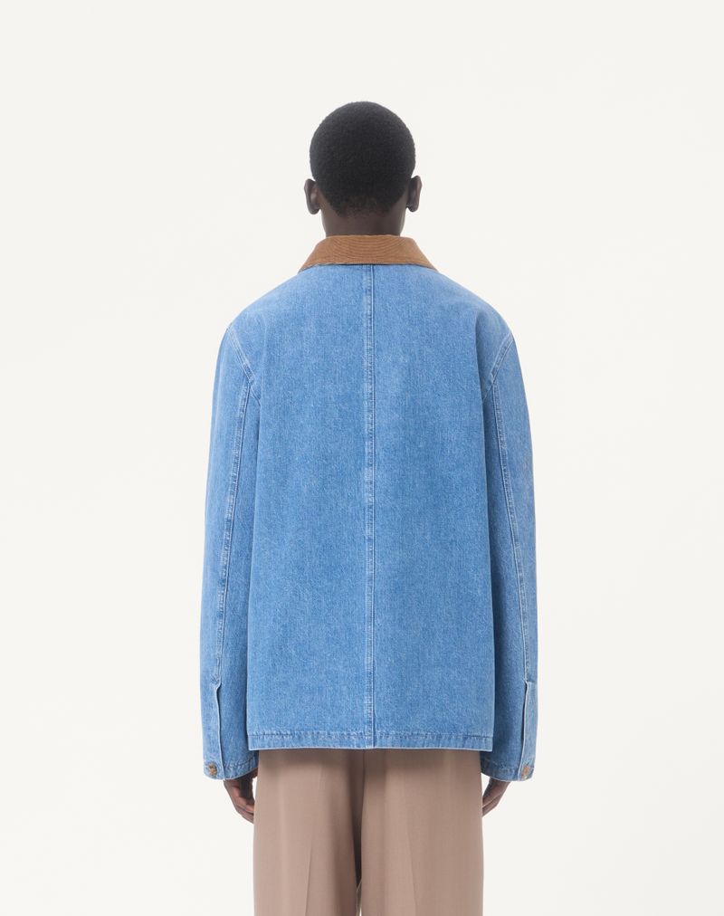 Valentino Denim skjortejakke med VLogo Patch
