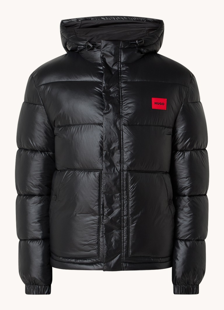 Jaqueta puffer HUGO BOSS Baro com logo e capuz.