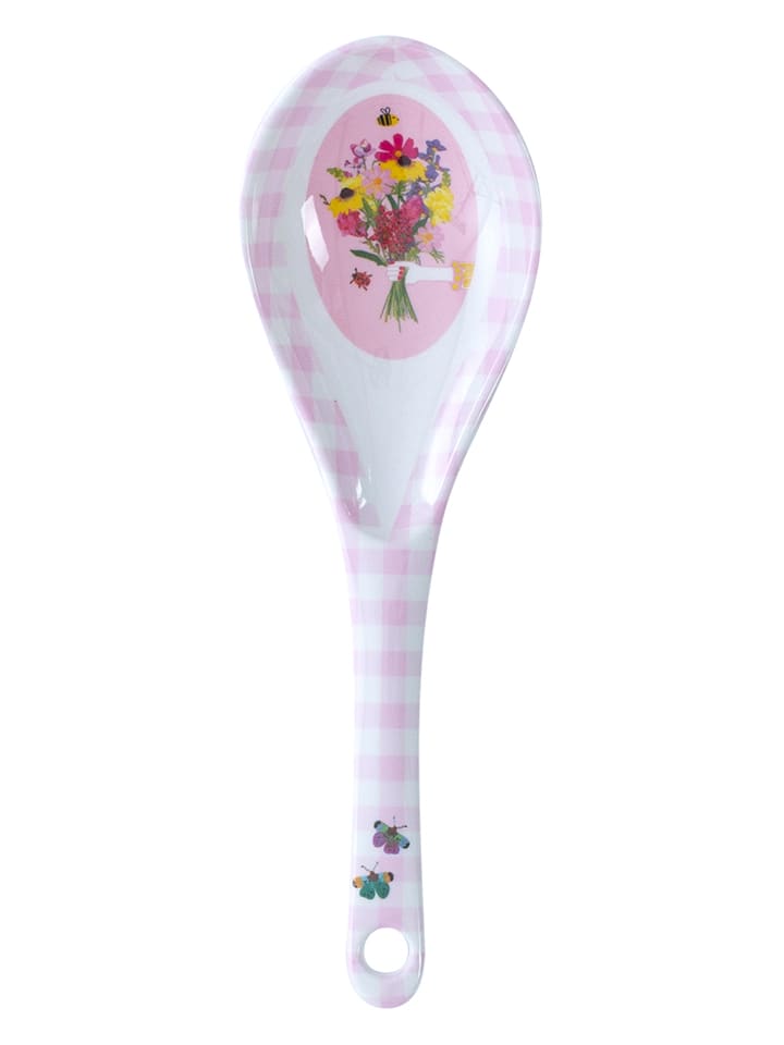Overbeck and Friends Servierlöffel ''Viola'' in Weiß/ Rosa - (B)21,8 x (H)3 x (T)6,8 cm günstig kaufen onesize