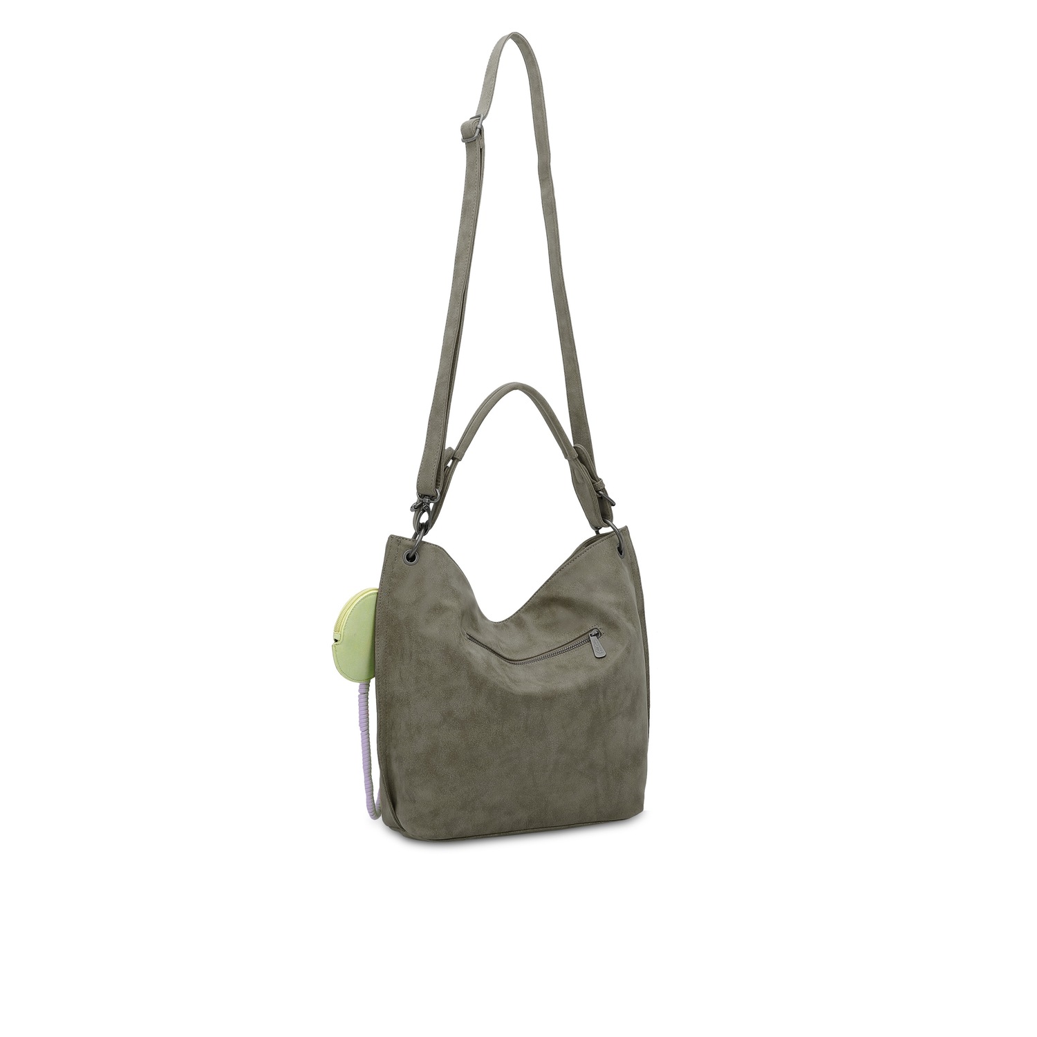 Schultertasche Fritzi01N mit abnehmbarer Schlüsselschlange und Taschenanhänger