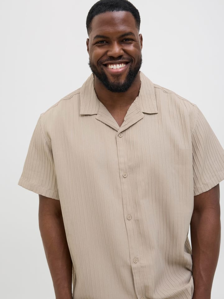 JACK & JONES PLUS Hemd in Oxford Tan günstig kaufen