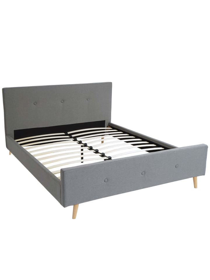 MCW Polsterbett J98 mit Lattenrost, 160x200cm grau günstig kaufen onesize