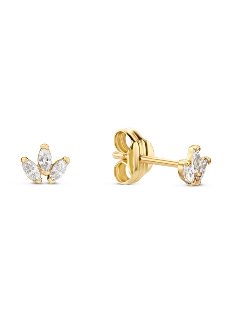 Cercei Jackie Palm Breeze din aur galben de 14k