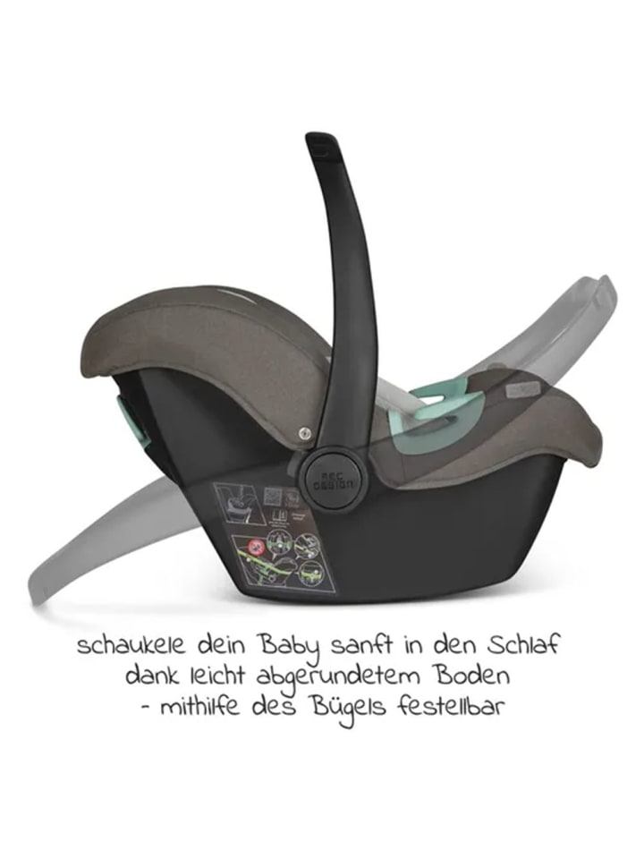 ABC-Design Babyschale Tulip inkl. Zusatzverdeck (Autositz Gruppe in beige,gruen günstig kaufen onesize