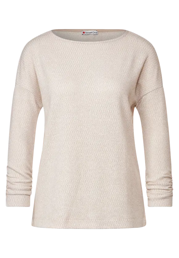 Street One Melangeshirt mit Raffung