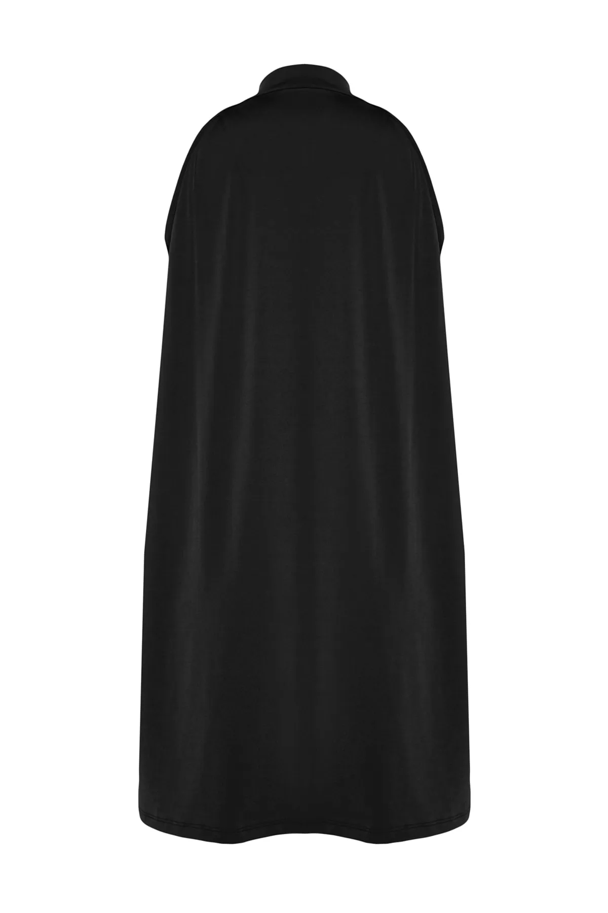 Trendyol Collection  Schwarzes Mini-Stretch-Strickkleid mit Neckholder TWOSS23EL00754