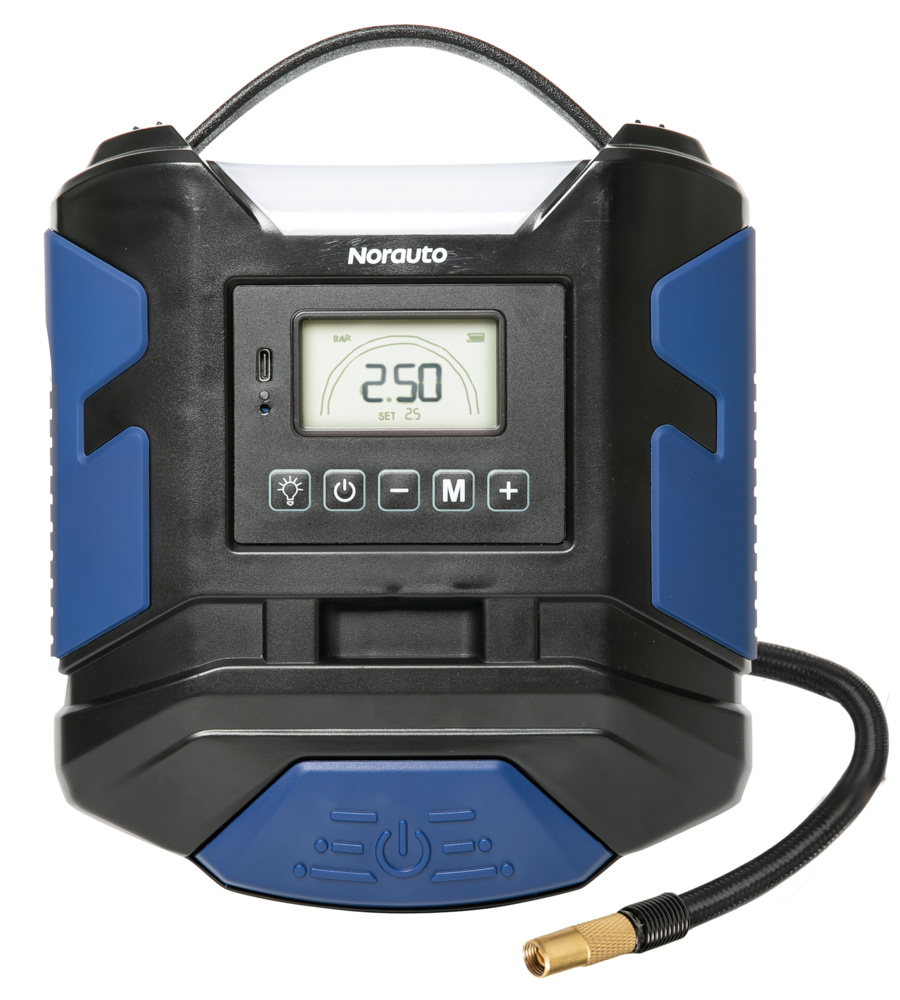 Digitaler Mini-Kompressor mit Batterie von Norauto, 12V, 8 bar, 25L - ATU