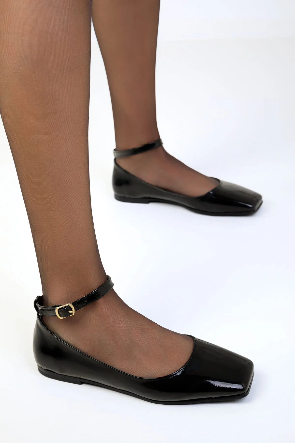 SOHO  Schwarze Ballerinas aus Lackleder für Damen 18890