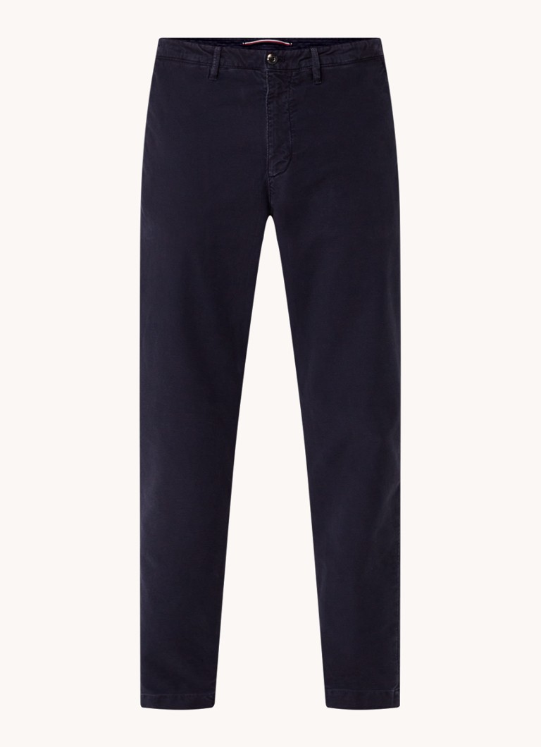 Pantaloni chino Tommy Hilfiger Harlem Slim Fit din gabardină cu buzunare laterale