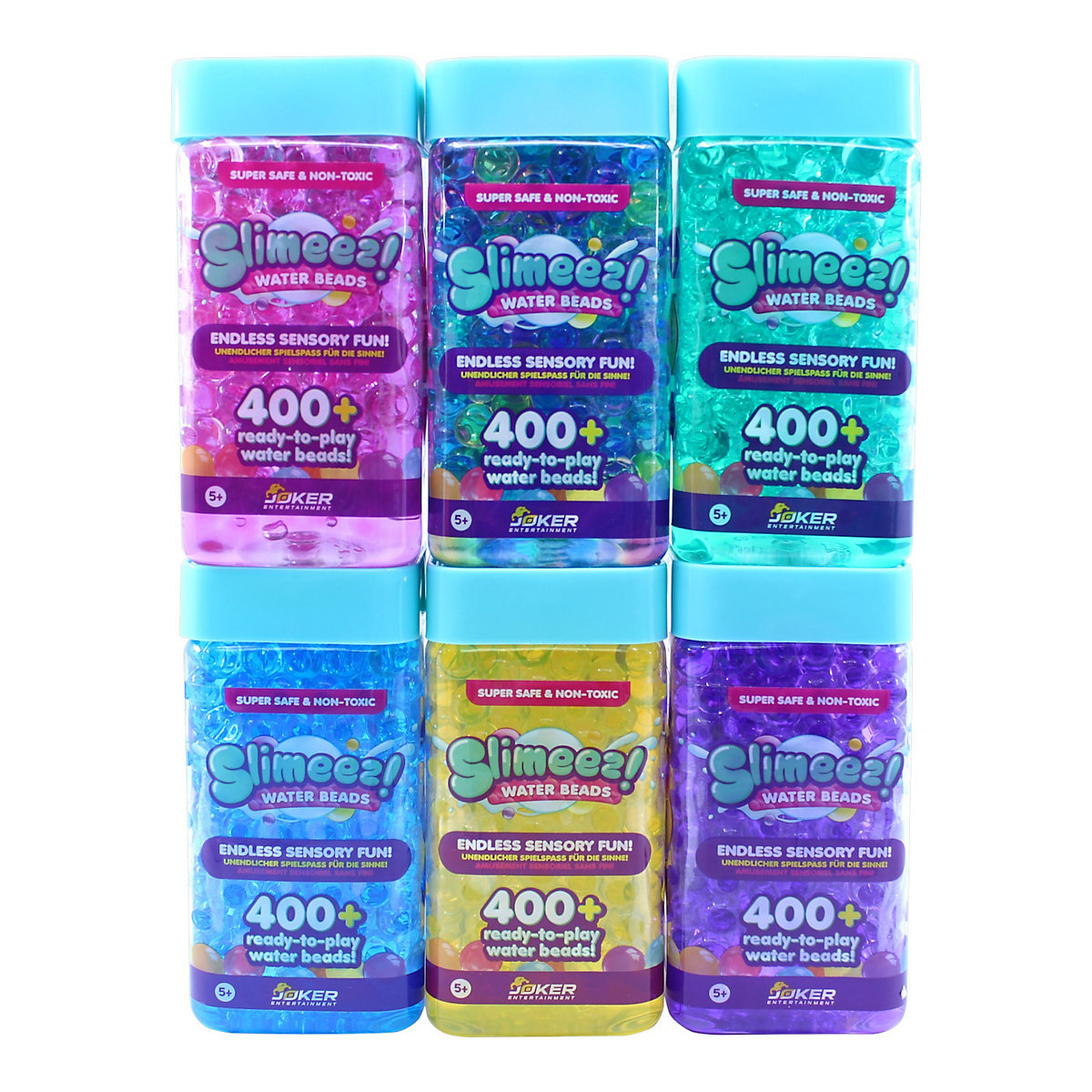 Slimy SLIMEEZ Water Beads - bunte, glitschig-weiche Wasserperlen zum Spielen und Zerdrücken