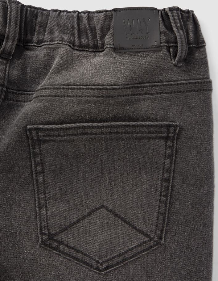 Jean JOGGER noir délavé garçon