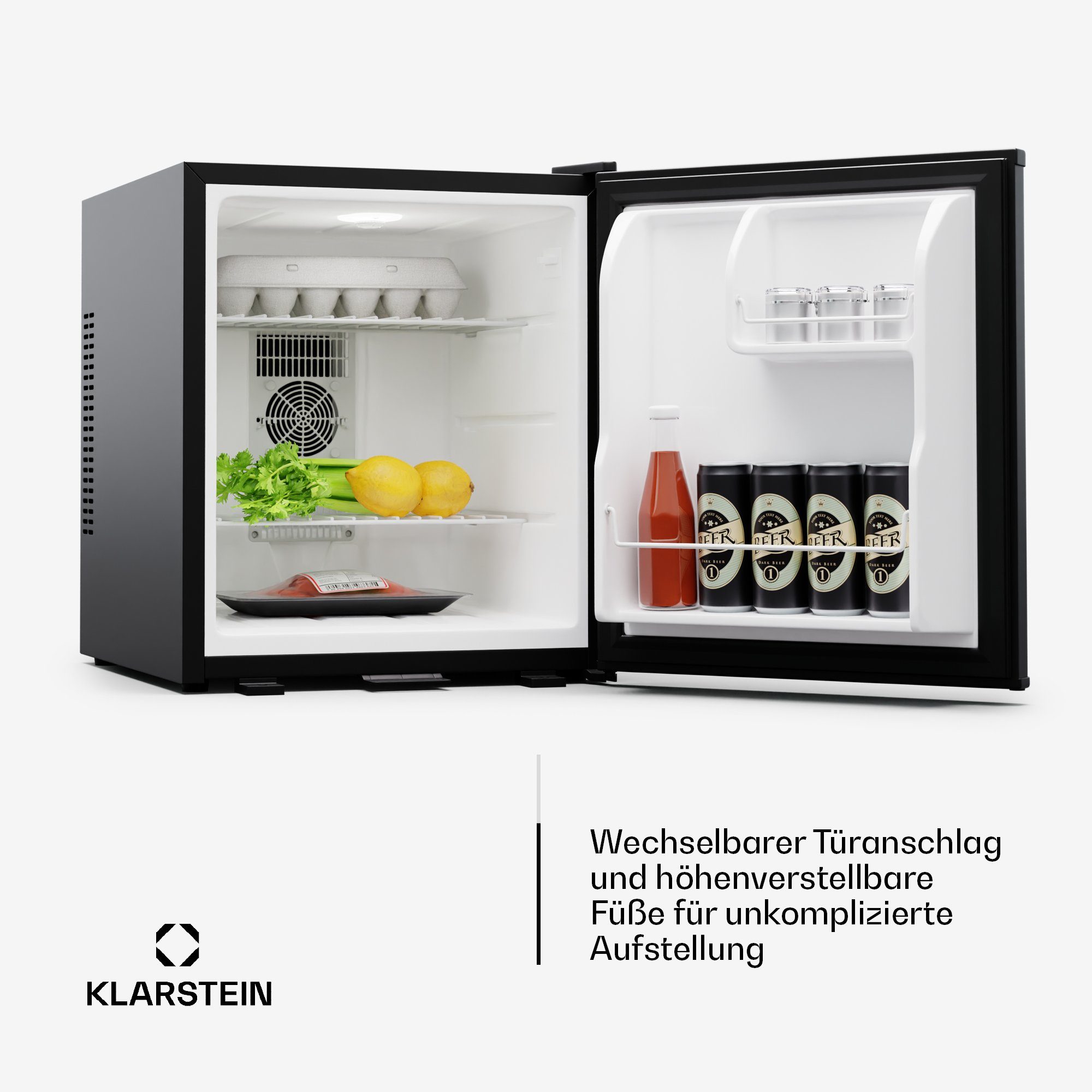 Klarstein Table Top Kühlschrank HEA-Matterhorn-bl 10045289, 53 cm hoch, 43 cm breit, Bier Hausbar Getränkekühlschrank Hotel Mini Fridge