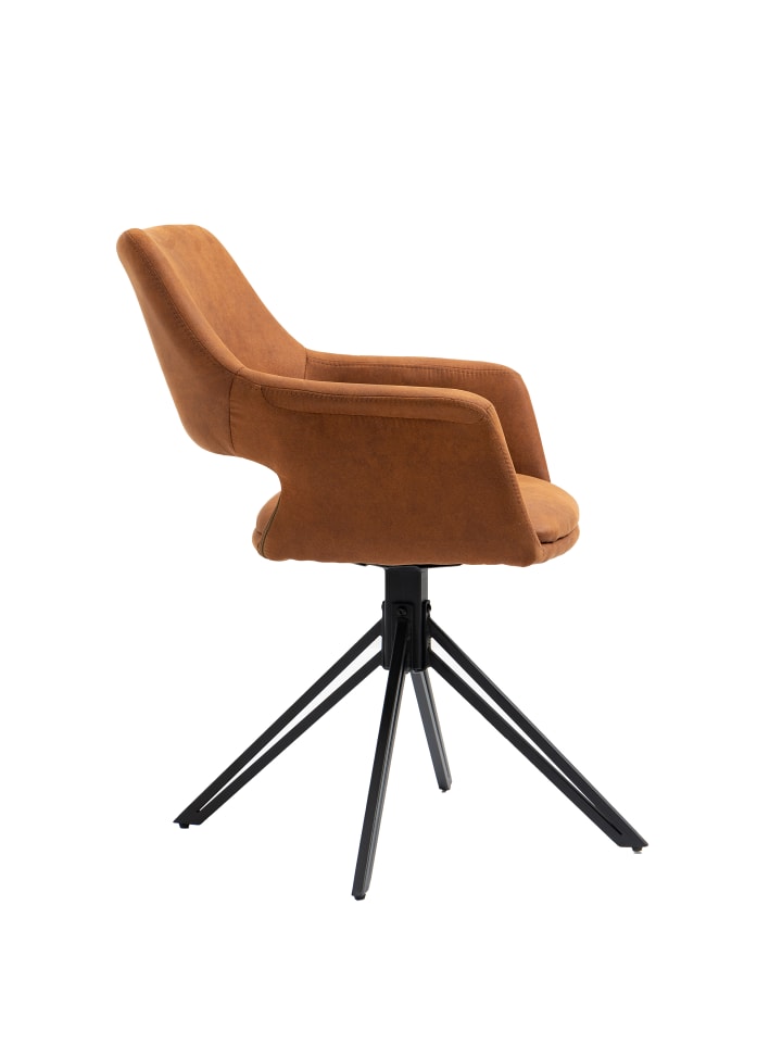 byLiving 2er-Set: Esszimmerstuhl Estelle in Braun - 57 (B) x 61 (L) x 84 (H) cm günstig kaufen onesize