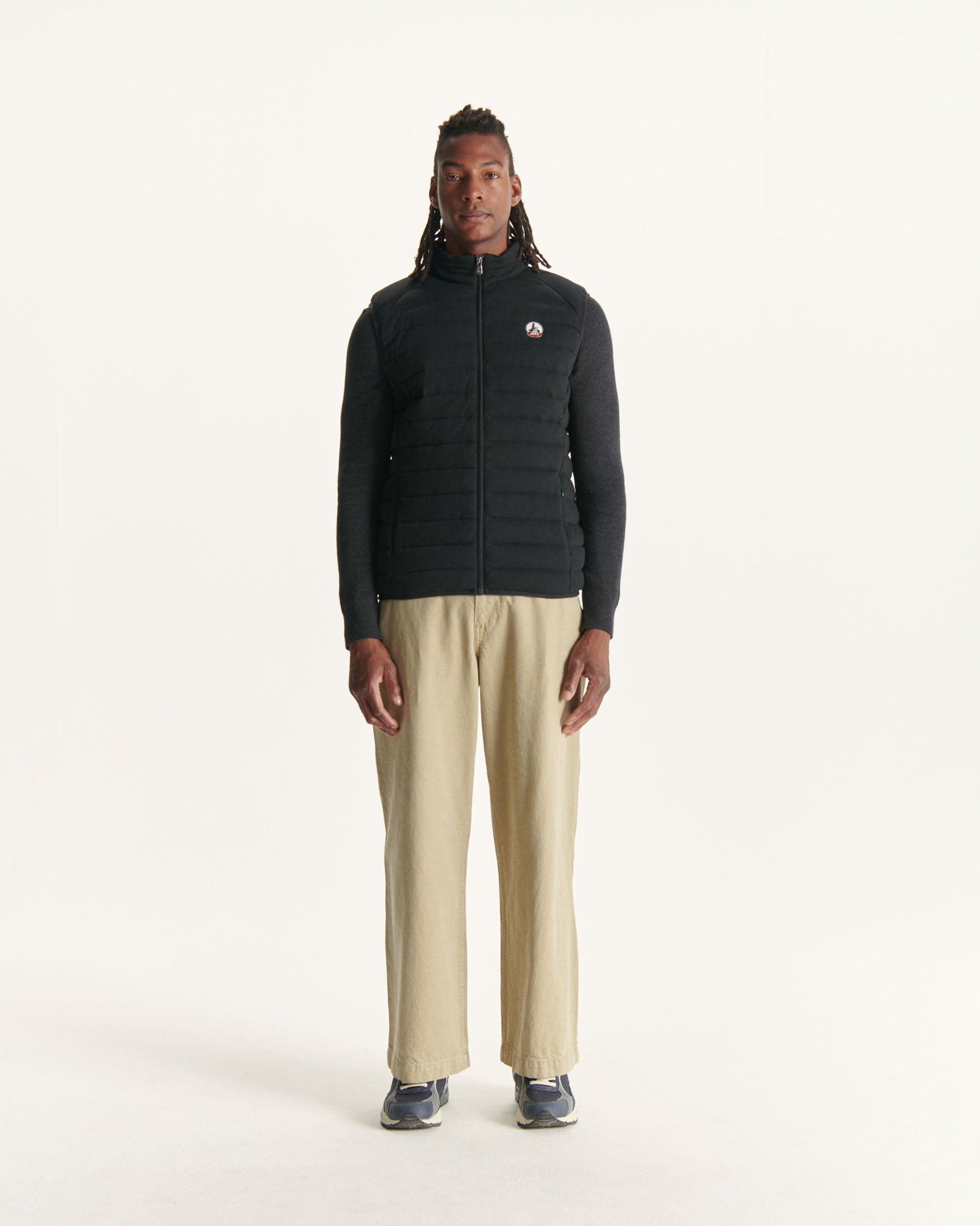 Doudoune sans manches jersey Noir Tom