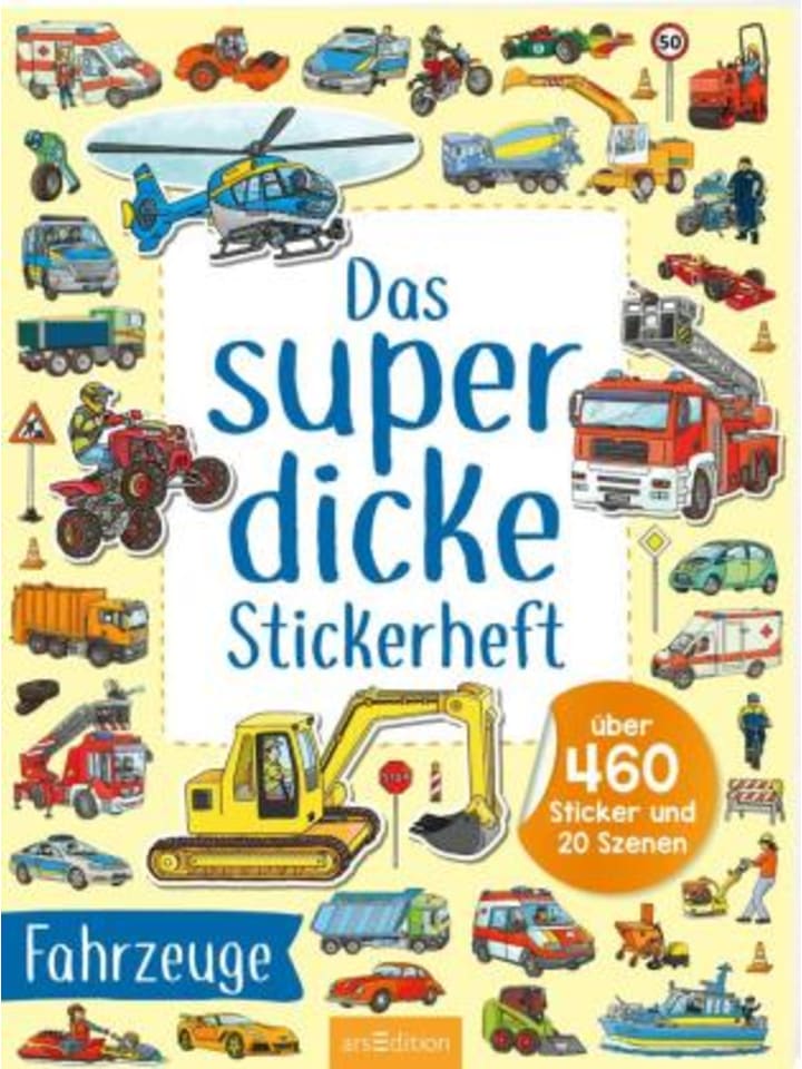 ars edition Buch - Das superdicke Stickerheft -  Fahrzeuge günstig kaufen onesize