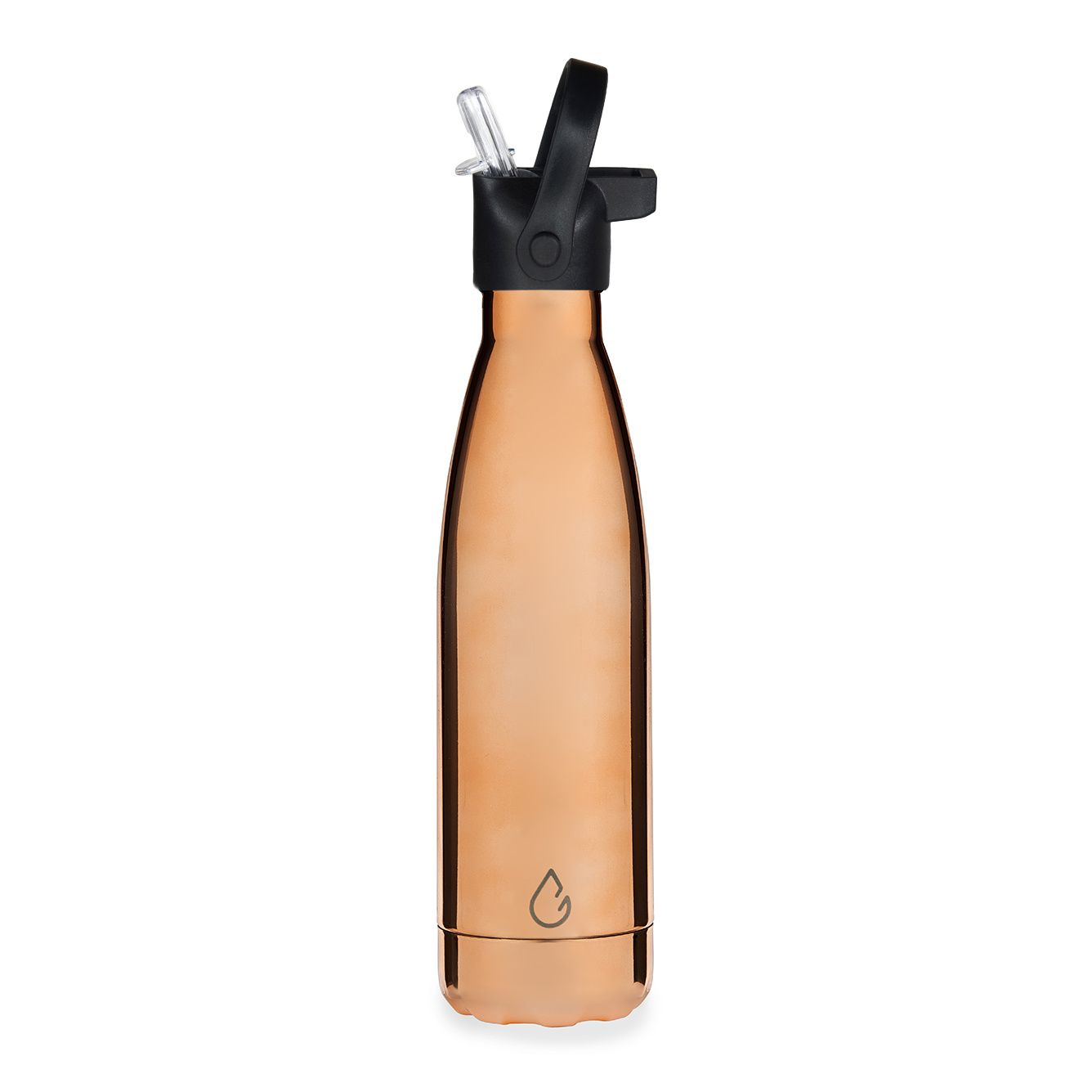 Wattamula Design Öko Edelstahl Rose Gold 500-ml-Wasserflasche mit Extraverschluss