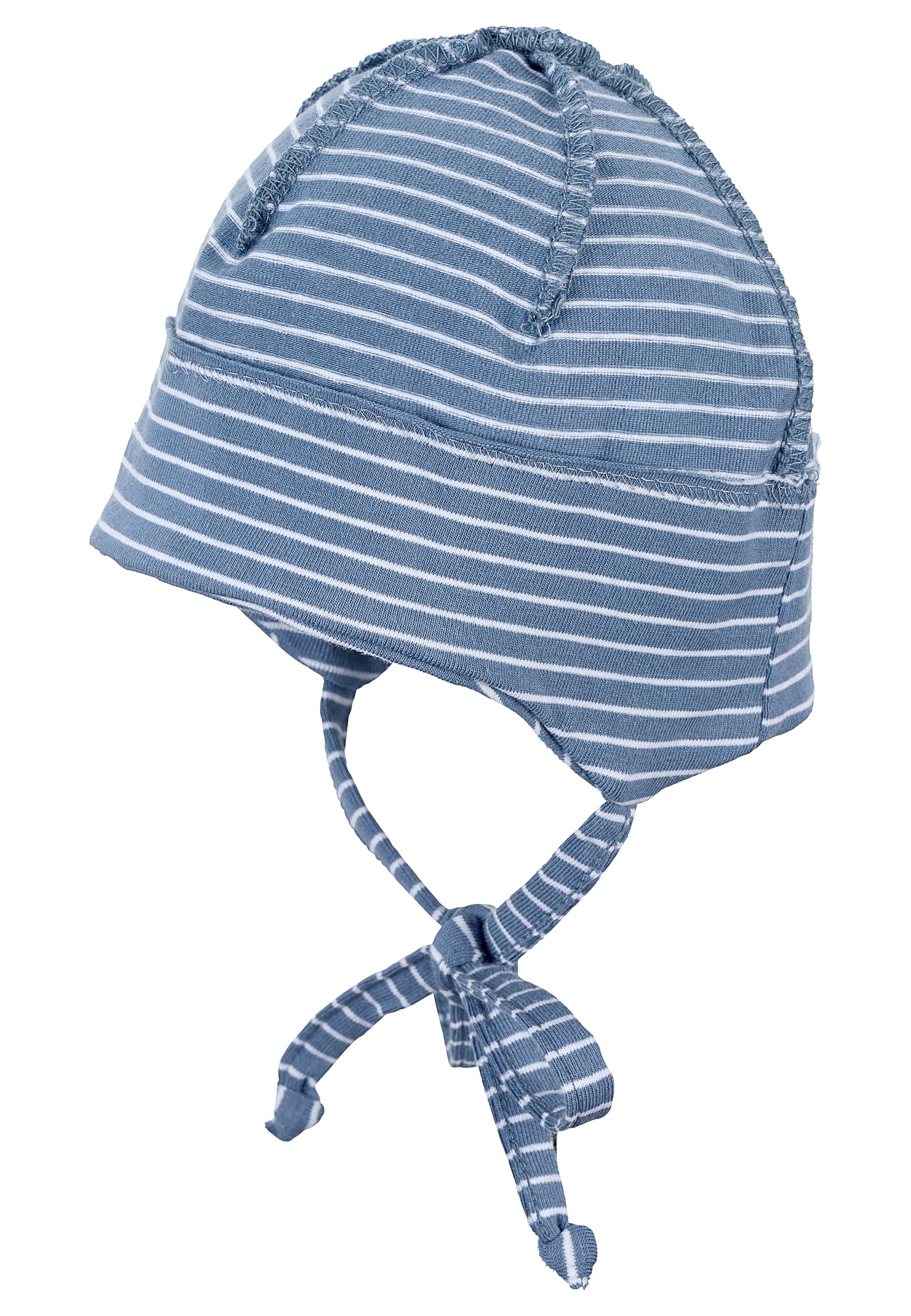 OCS Beanie in Samtblau und Rosa aus Ringeljersey