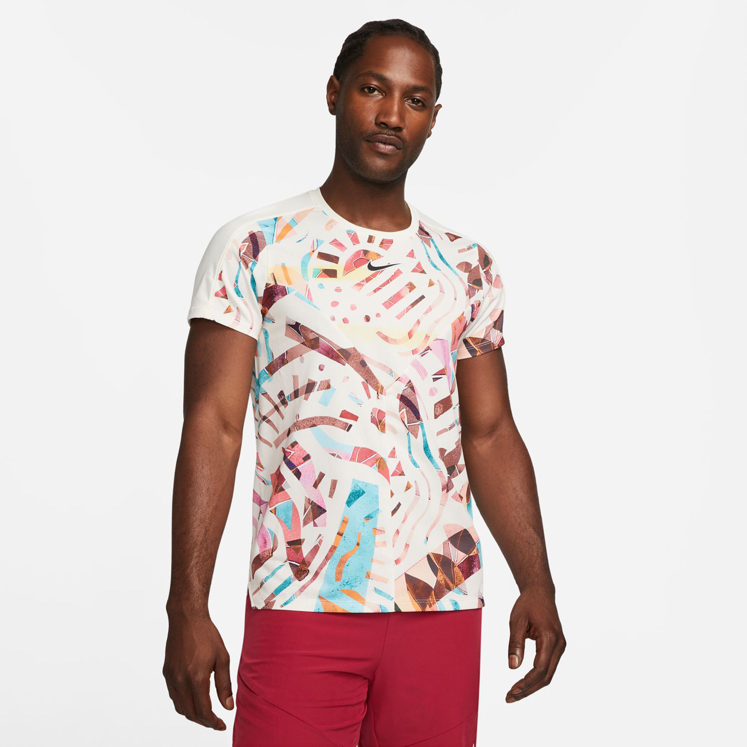 Dri-Fit Court Slam T-Shirt Herren - Weiß, Mehrfarbig
