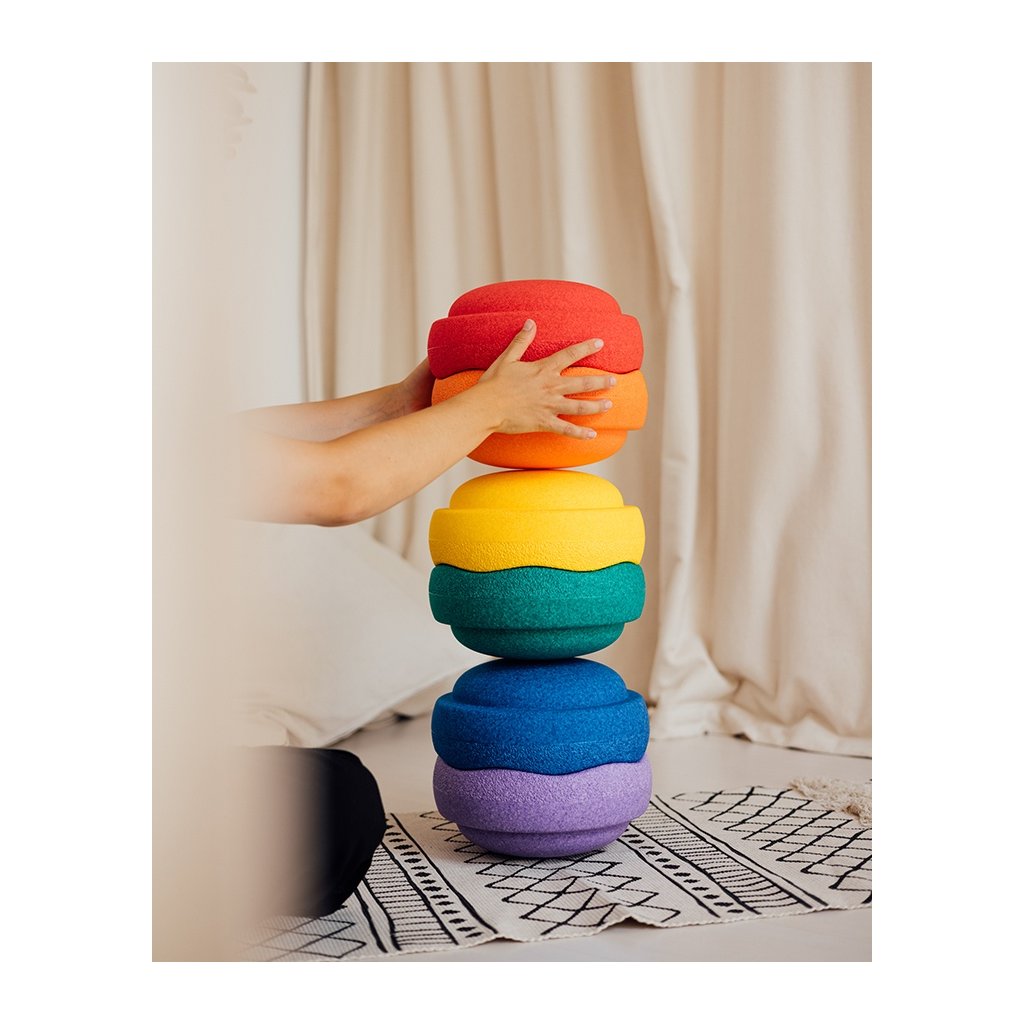 Stapelstein Original Rainbow Classic, 6 Stk.